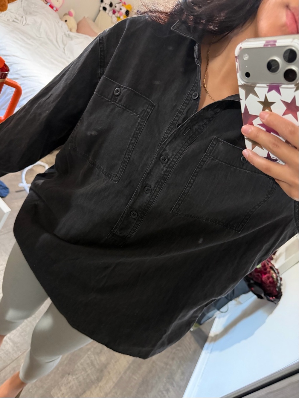 Madewell Black Button Down Utility Shirt
